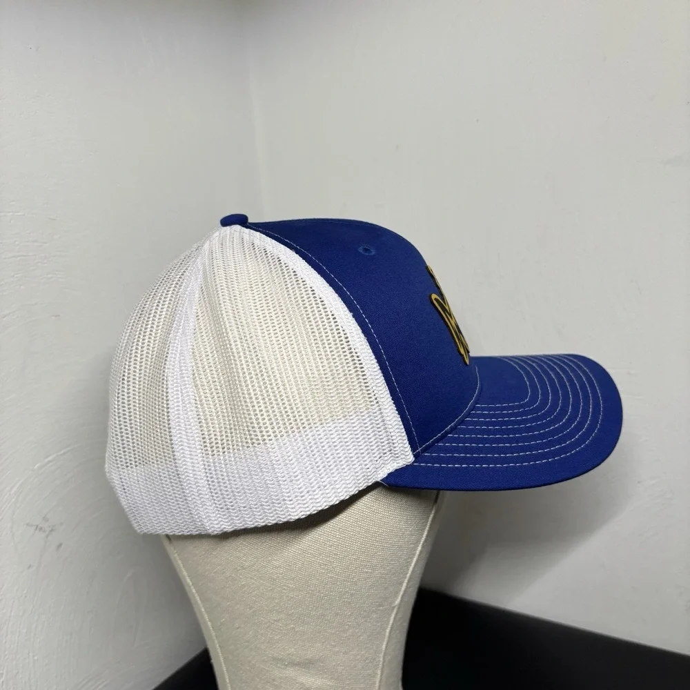 Big Fish Trucker Hat Snapback‎ Cap Blue White Adult OSFM Fishing Richardson Mesh